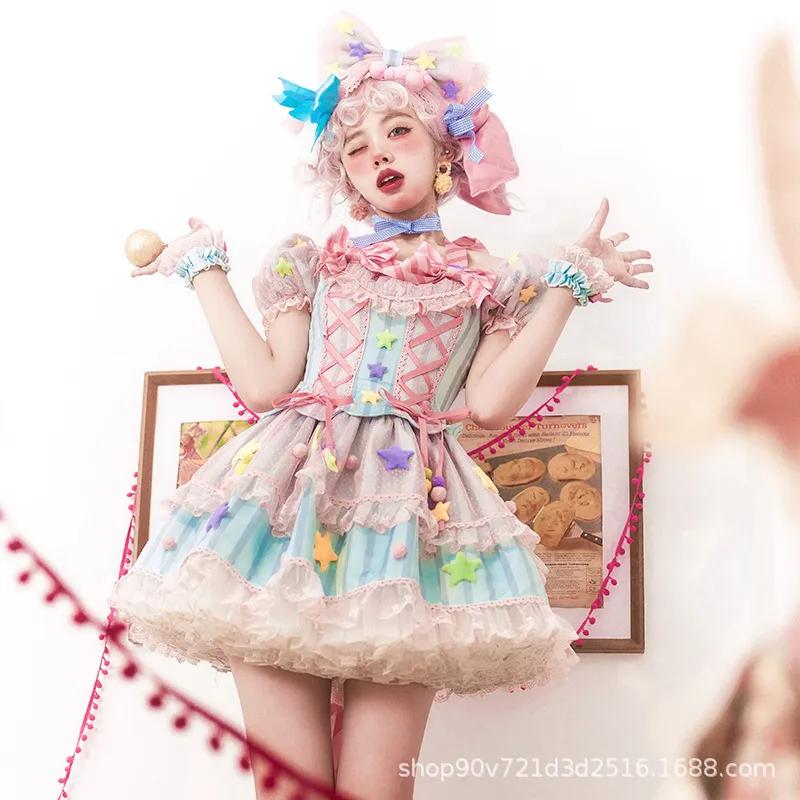 Sakura Lolita Dress Authentic Sugar Magic OP Lolita Light Dress Daily Dress Princess Dress Sweet Girl Candy Dress Fa